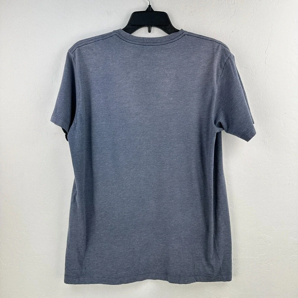 Yamaha Tshirt Mens Medium Blue White Motor Bikes Short Sleeve Pullover Tee Rider